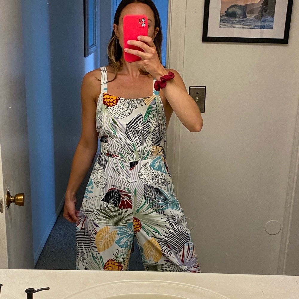 Jumpsuit with crossbody back